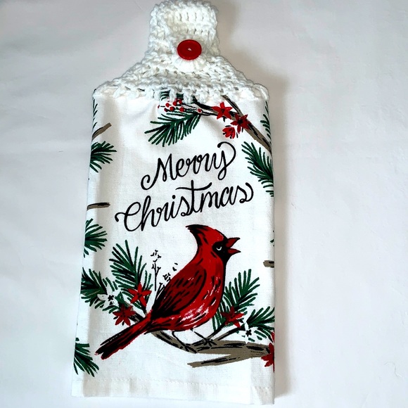 Hand Crafted Other - Hand Crafted  Christmas Crochet Top Hanging Kitchen or Bathroom Hand Dish Towel